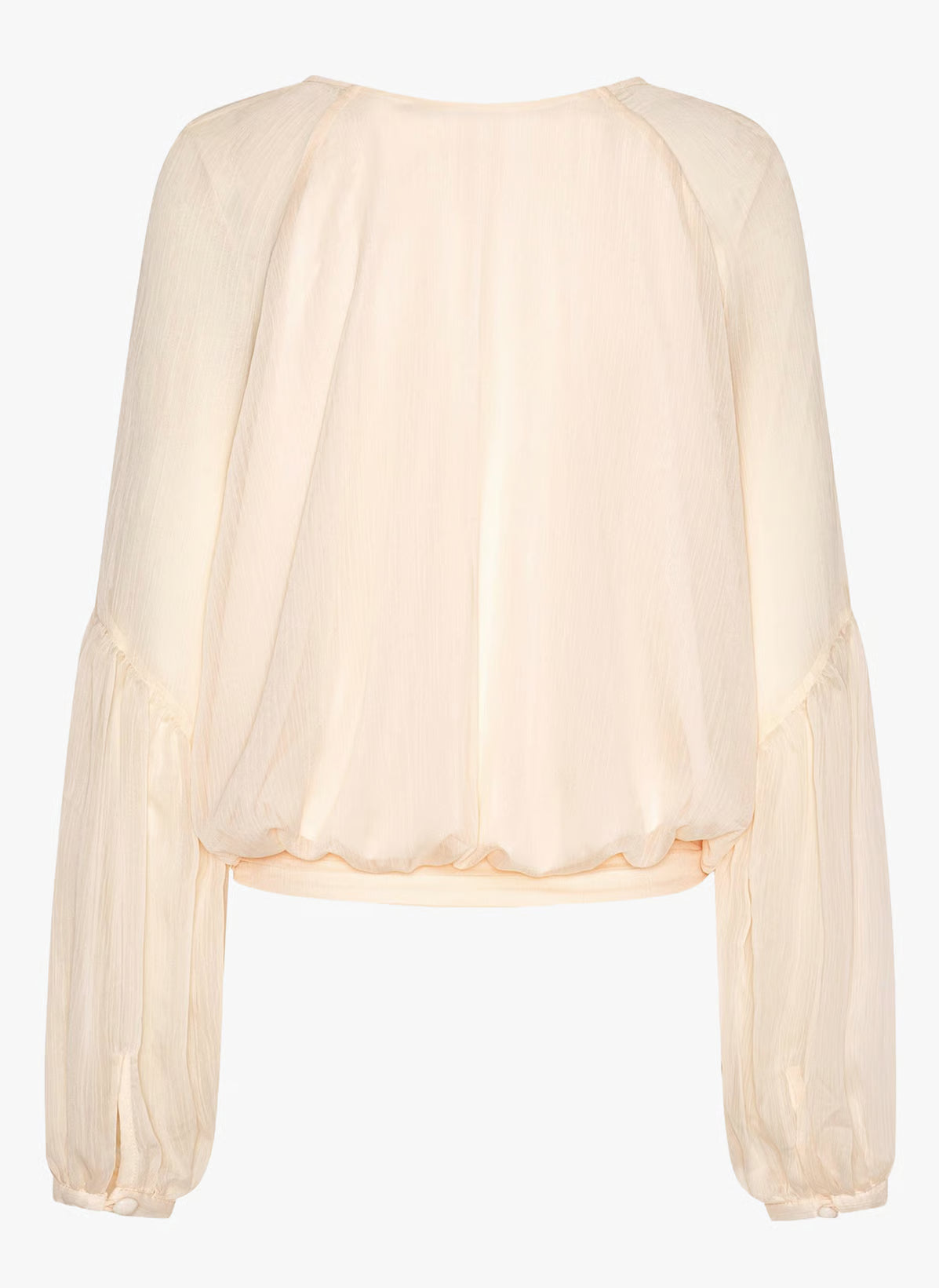 ROTATE CHIFFON V-NECK TOP VANILLA CREAM