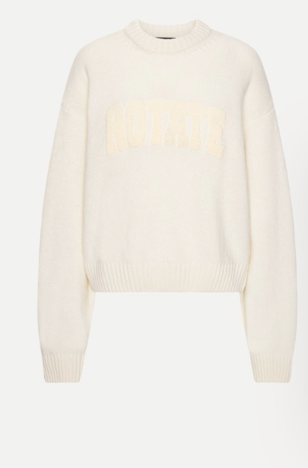 ROTATE CREWNECK SWEATER - BEIGE-WOLWIT
