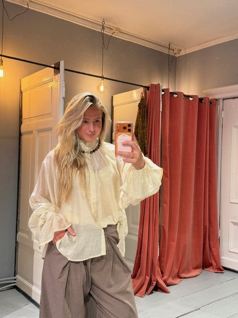DAY BIRGER ET MIKKELSEN WAYO LINEN TENTO SHIRT - ECRU