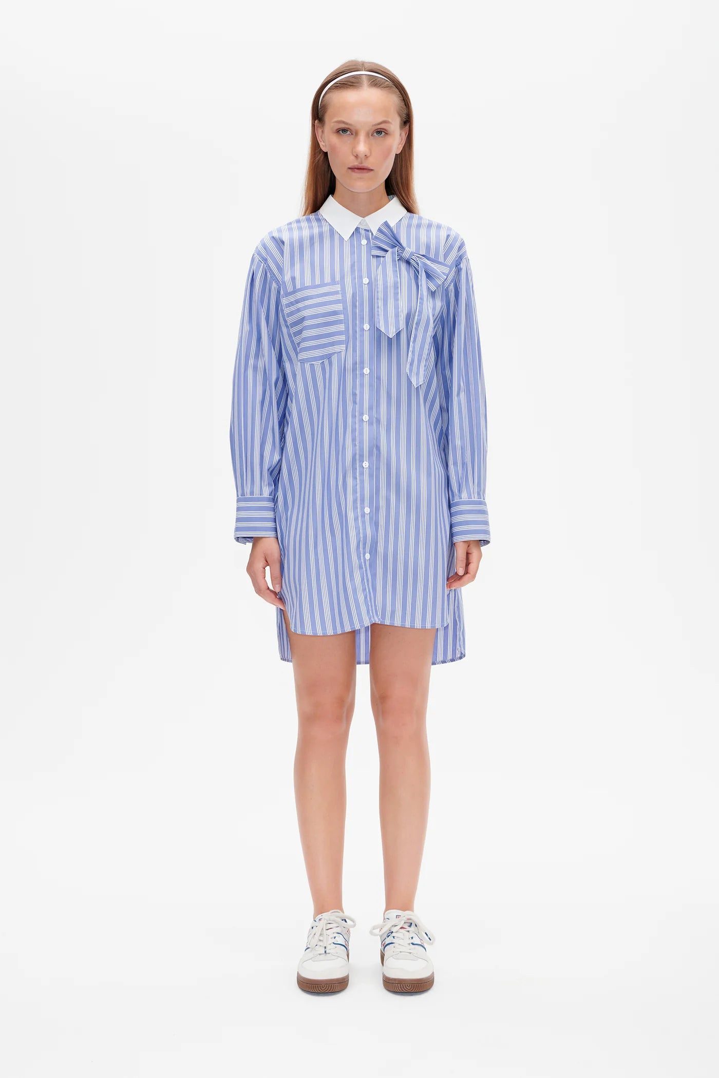 BAUM UND PFERDGARTEN ANCIA DRESS STRIPE WEDGE BLUE