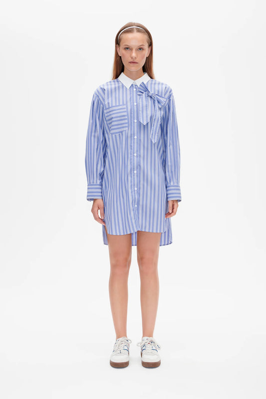 BAUM UND PFERDGARTEN ANCIA DRESS STRIPE WEDGE BLUE