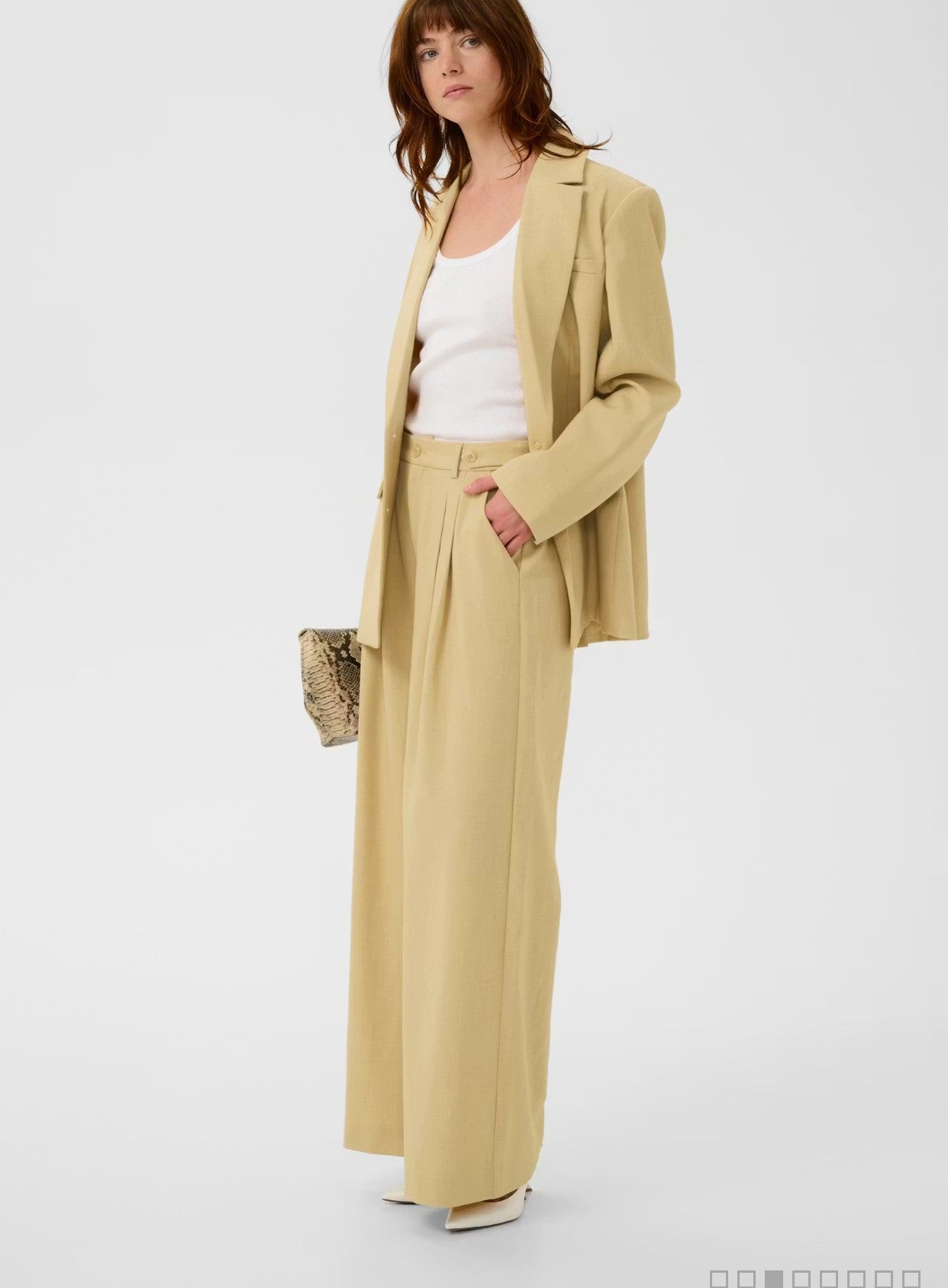 GESTUZ GZSTACY BLAZER - PALE HALE MELANGE