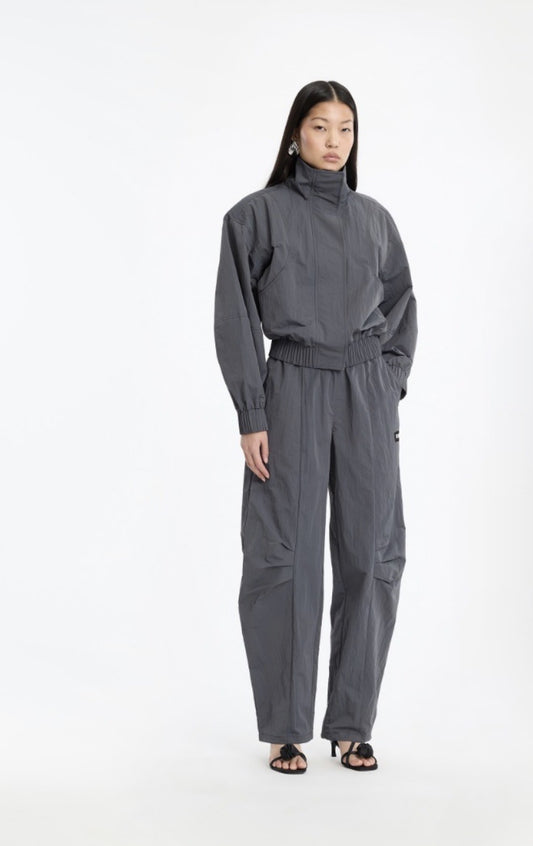 ROTATE CRISPY TRACK JACKET - DARK GREY