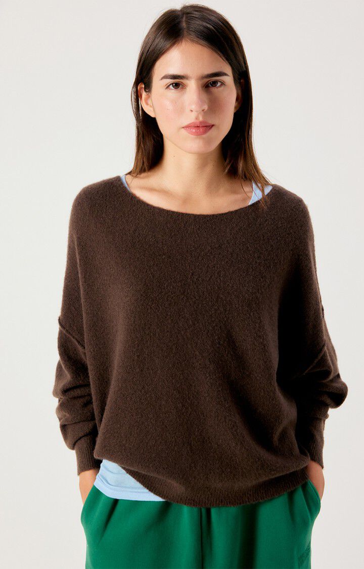 AMERICAN VINTAGE DAMSVILLE SWEATER MELANGE BROWN
