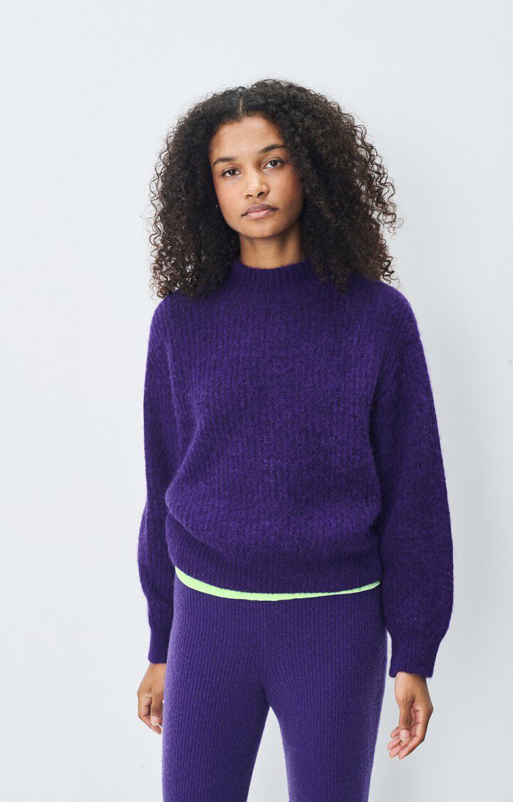 AMERICAN VINTAGE FEMME PULL EAST PURPLE MELANGE