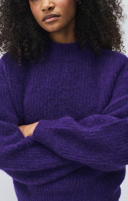 AMERICAN VINTAGE FEMME PULL EAST PURPLE MELANGE