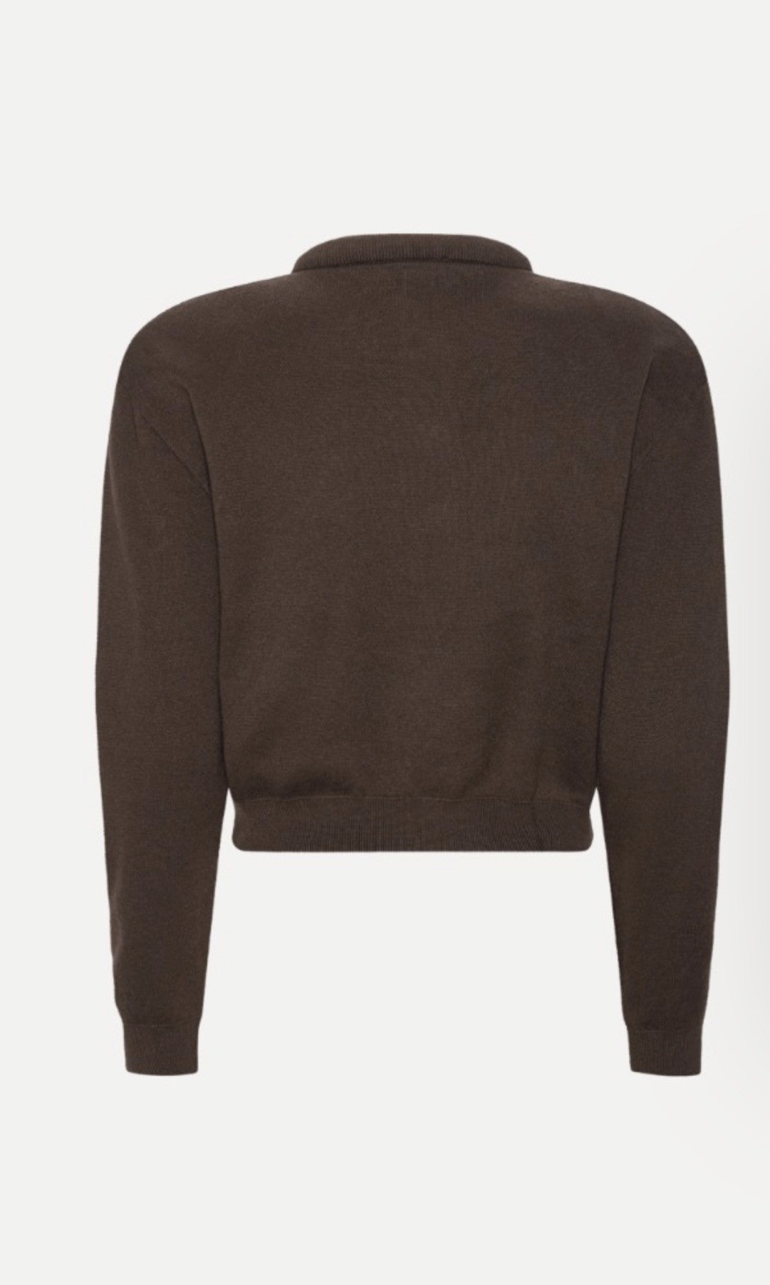 ROTATE FIRM KNIT CARDIGAN - DARK BROWN
