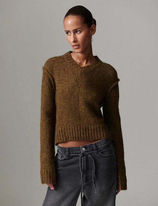 DAY BIRGET ET MIKKELSEN FLORENT SWEATER - CAPERS MELANGE