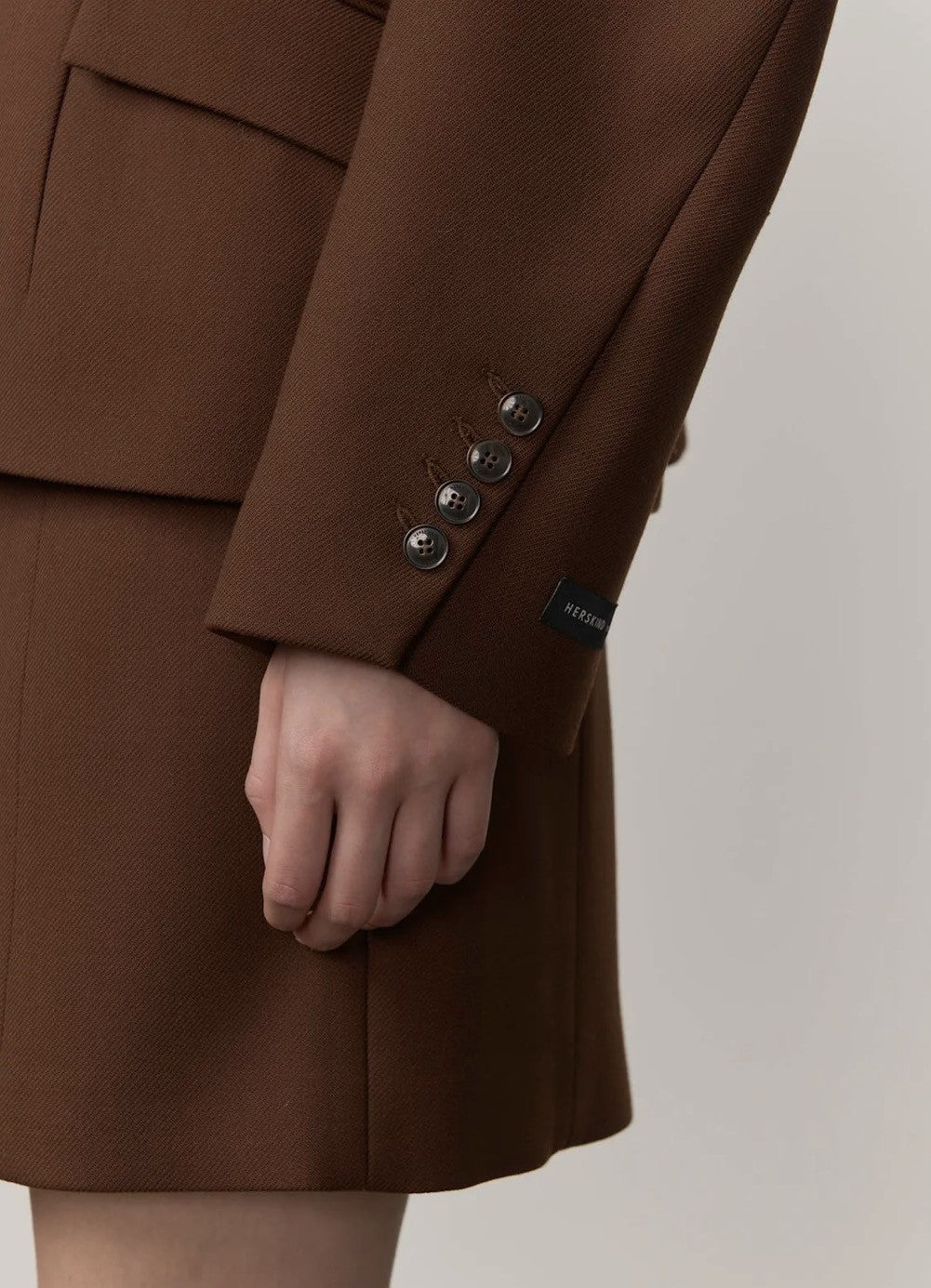 HERSKIND ALEX FITTED BLAZER - JAVA BROWN