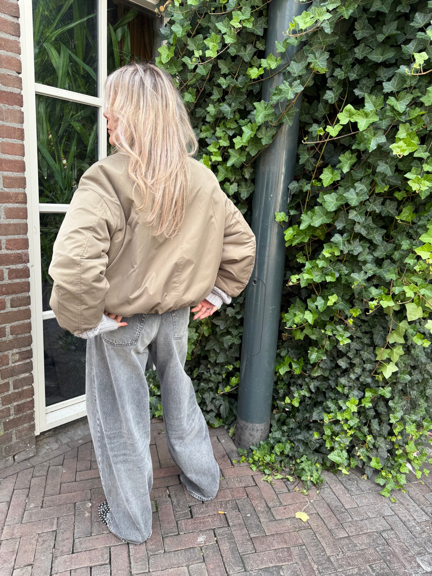 STUDIO AR ETTA FAUX FUR BOMBER JACKET CHOCO