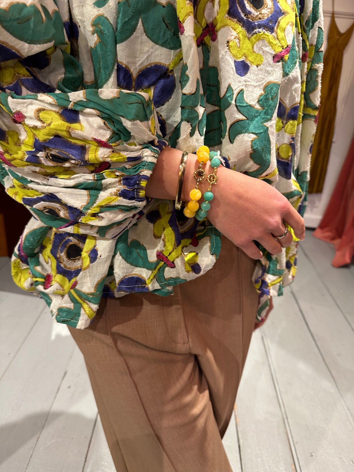 MES DEMOISELLES CRAQUER BLOUSE - GROEN