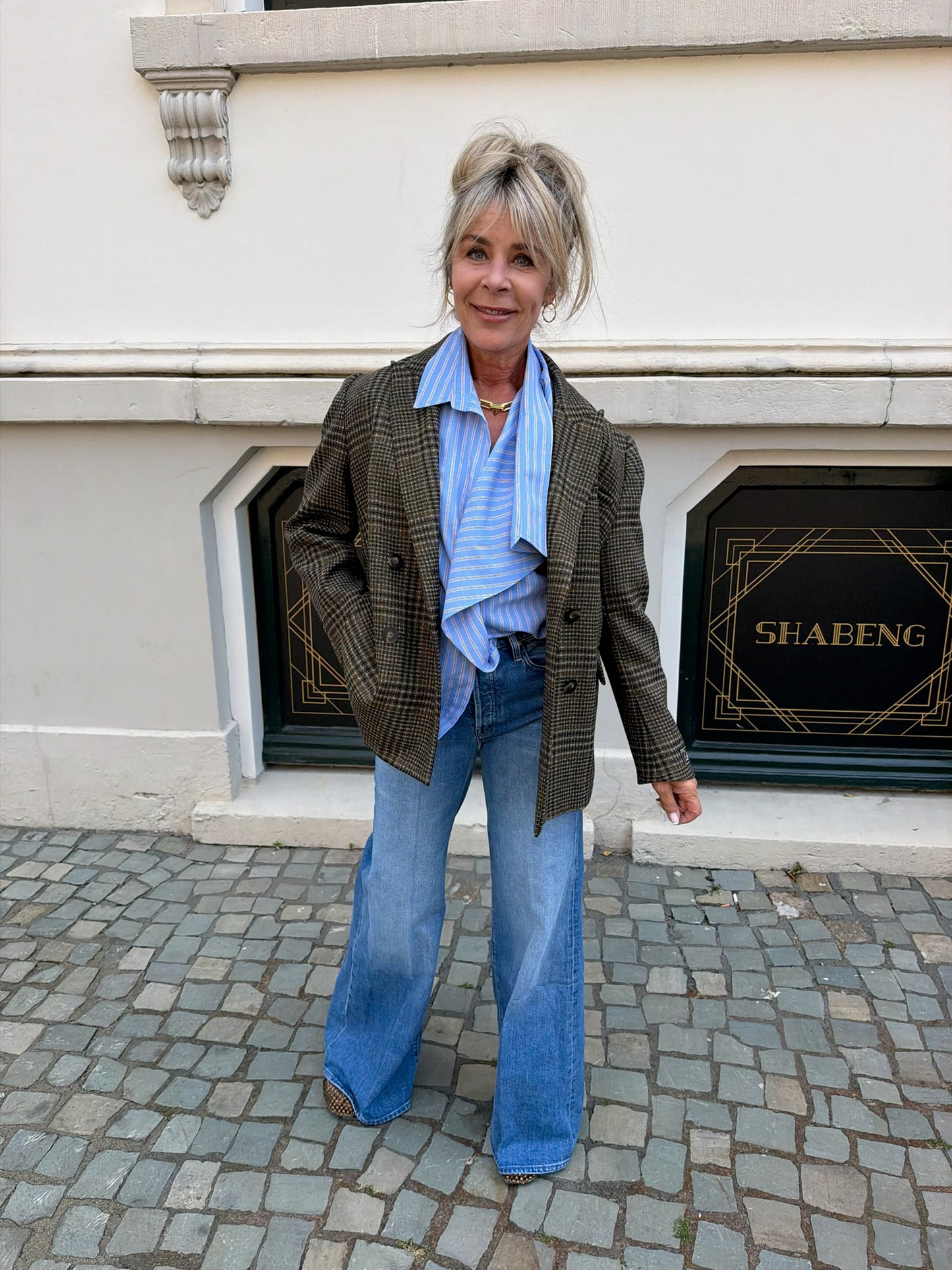 MARGAUX LONNBERG ELVIS JACKET GREEN CHECK