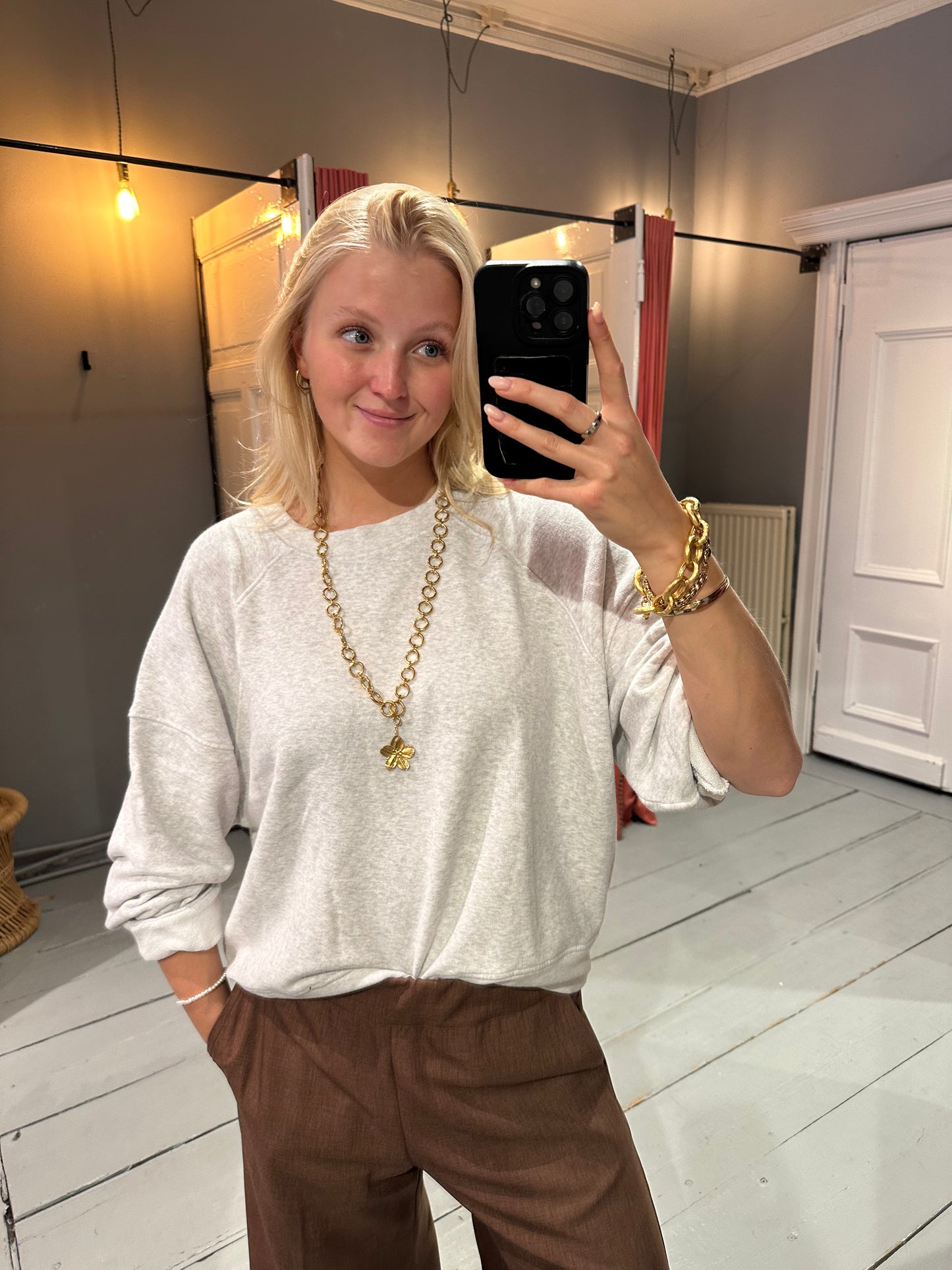 AMERICAN VINTAGE ATUBAY SWEATER ARTIC MELANGE