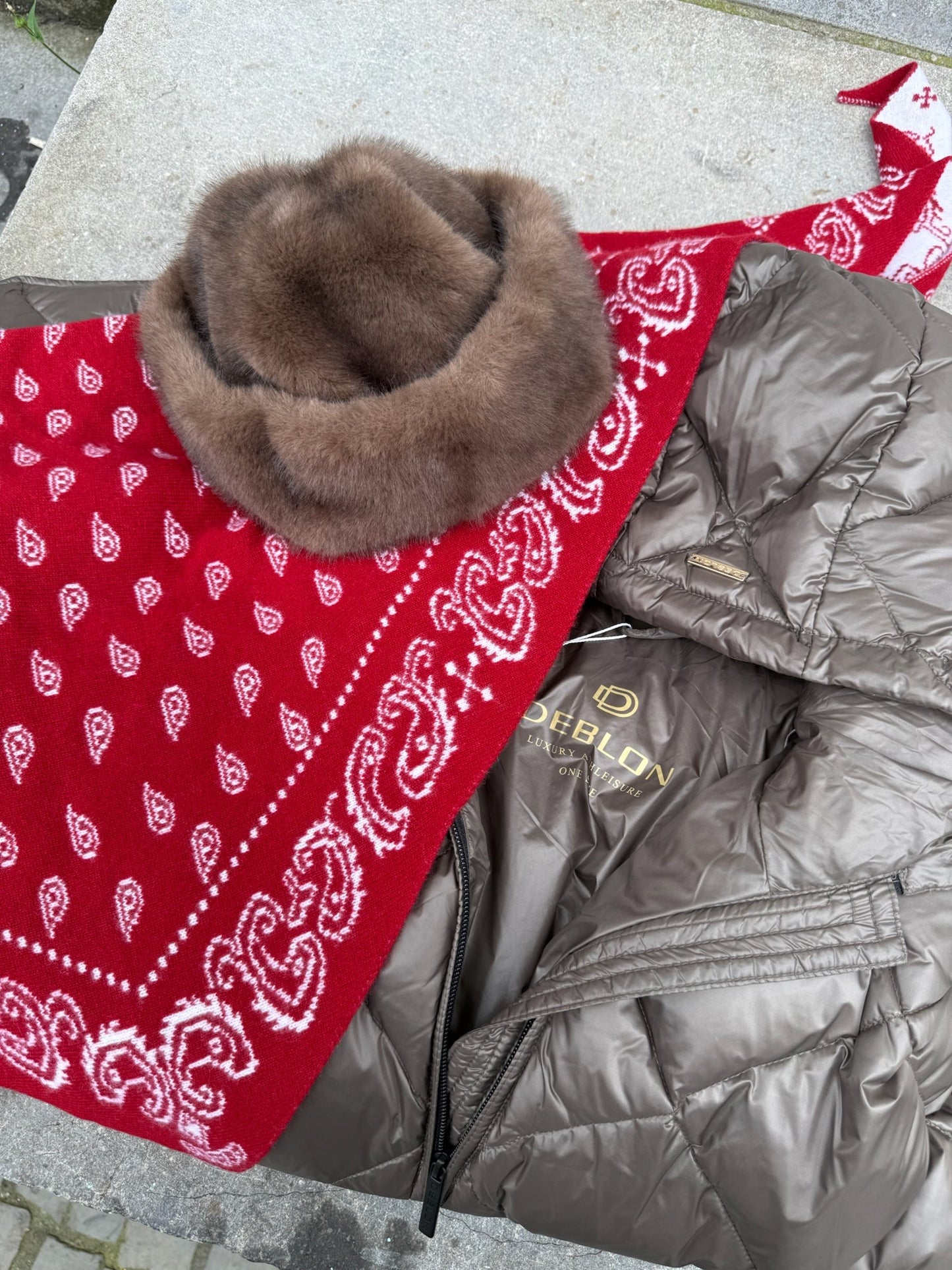 STUDIO AR ENOLA FAKE FUR MUTS - CHOCO