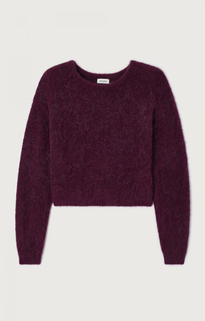 AMERICAN VINTAGE NIBY SWEATER MOTTLED CRANBERYY MELANGE