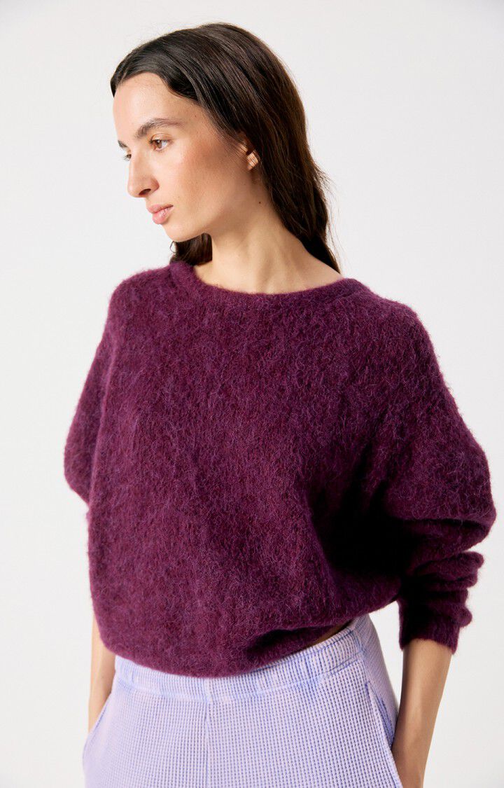 AMERICAN VINTAGE NIBY SWEATER MOTTLED CRANBERYY MELANGE