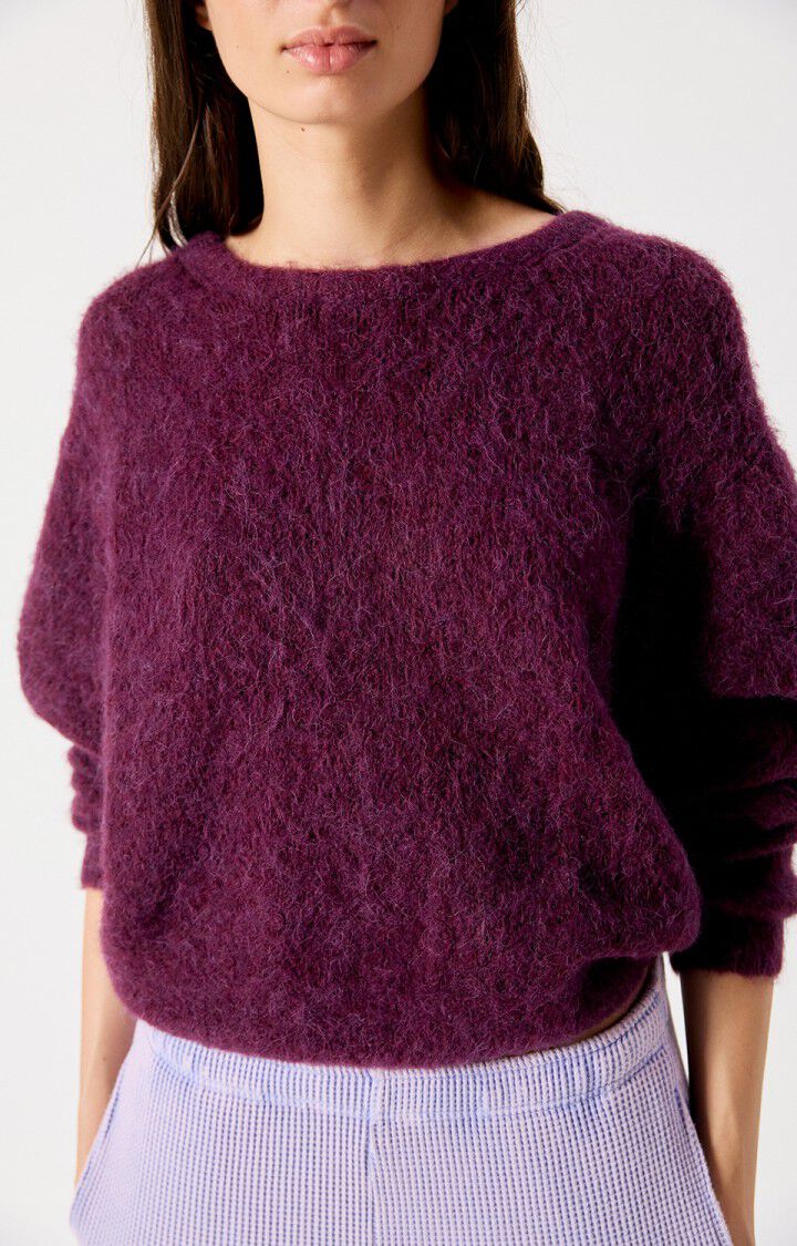 AMERICAN VINTAGE NIBY SWEATER MOTTLED CRANBERYY MELANGE