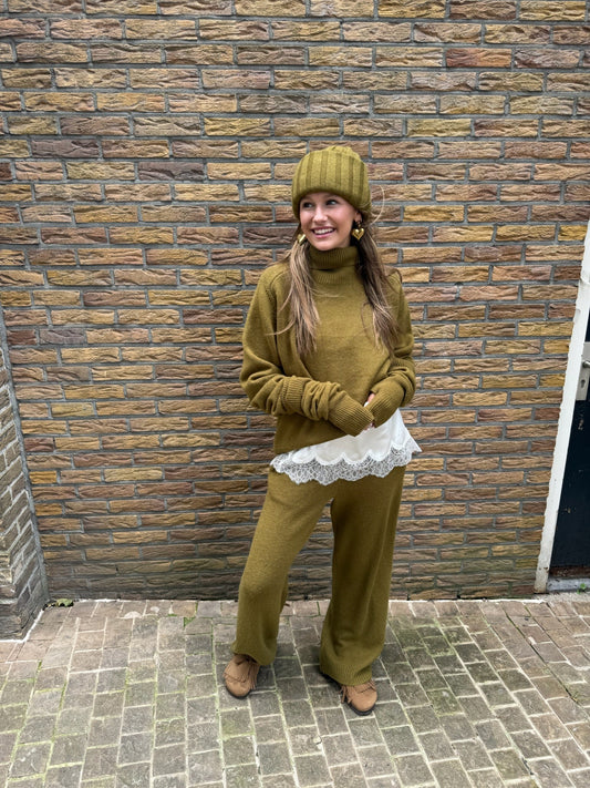 RABENS SALONER DOLORES PURE WOOL MUTS - FERN GREEN