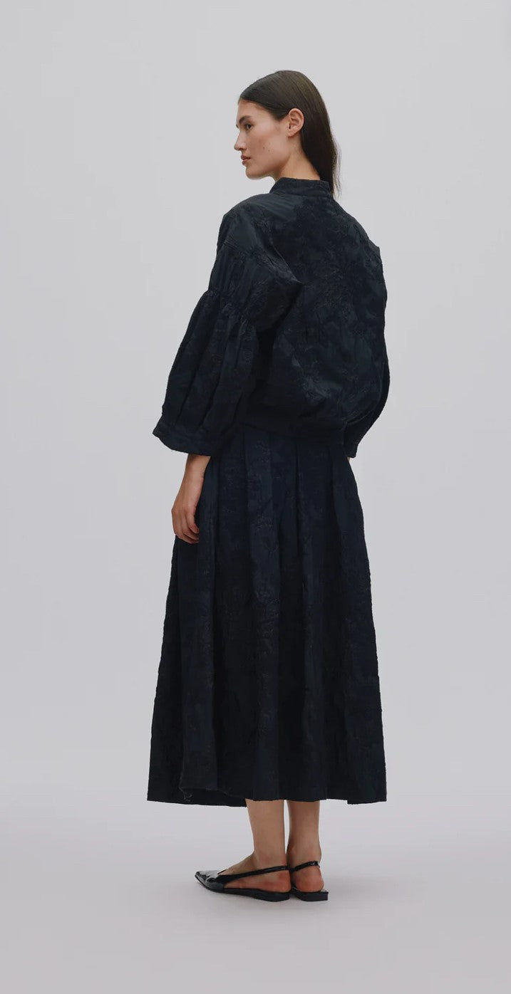 RABENS SALONER JACQUARD SHIRT JACKET - CANDY - BLACK