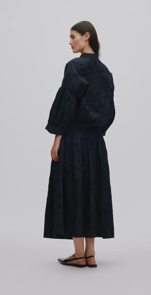 RABENS SALONER JACQUARD SHIRT JACKET - CANDY - BLACK