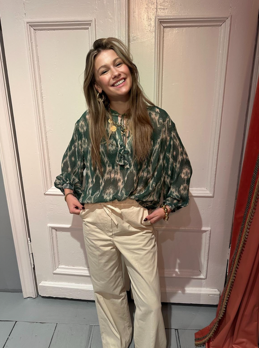 BA&SH MENAELLE BLOUSE - GROEN
