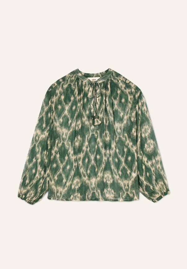 BA&SH MENAELLE BLOUSE - GROEN