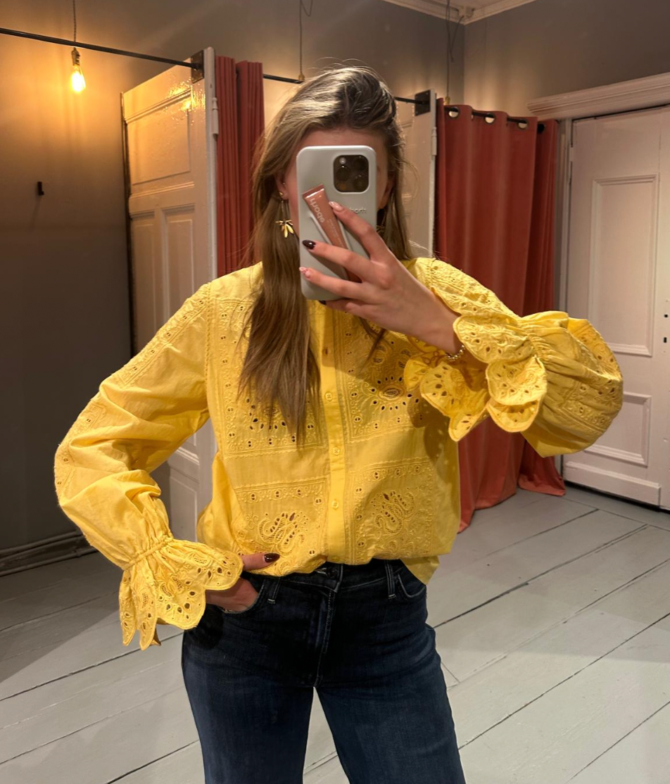 BA&SH SORAYA-JAUNE BLOUSE