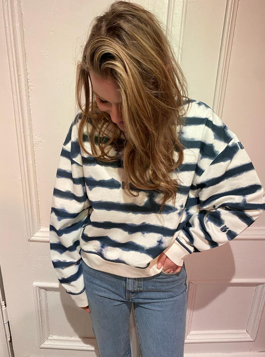 BA&SH SWEATSHIRT  SETE- TIE-DYE -BLAUW