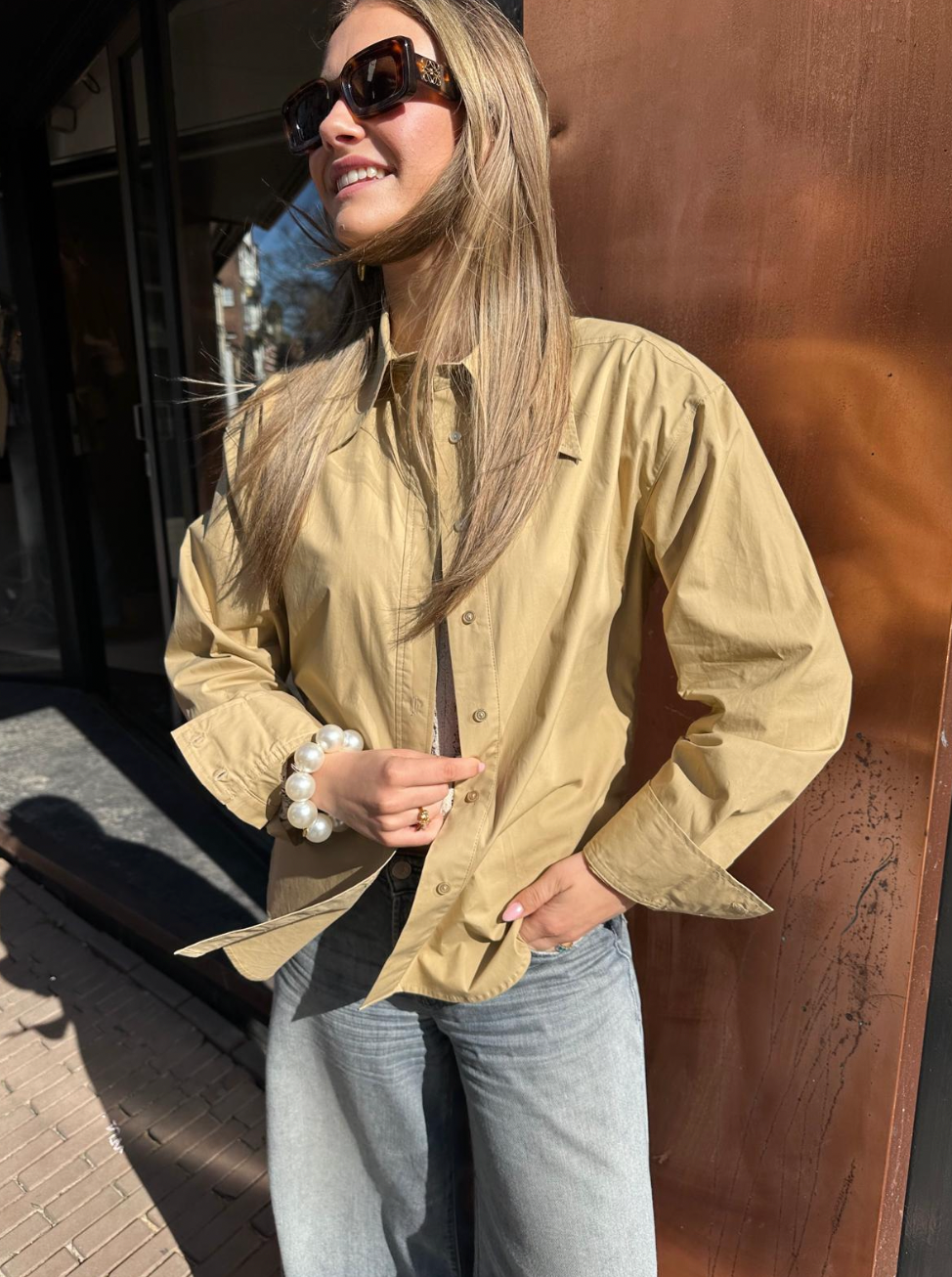 HERSKIND DARA SHIRT SAND