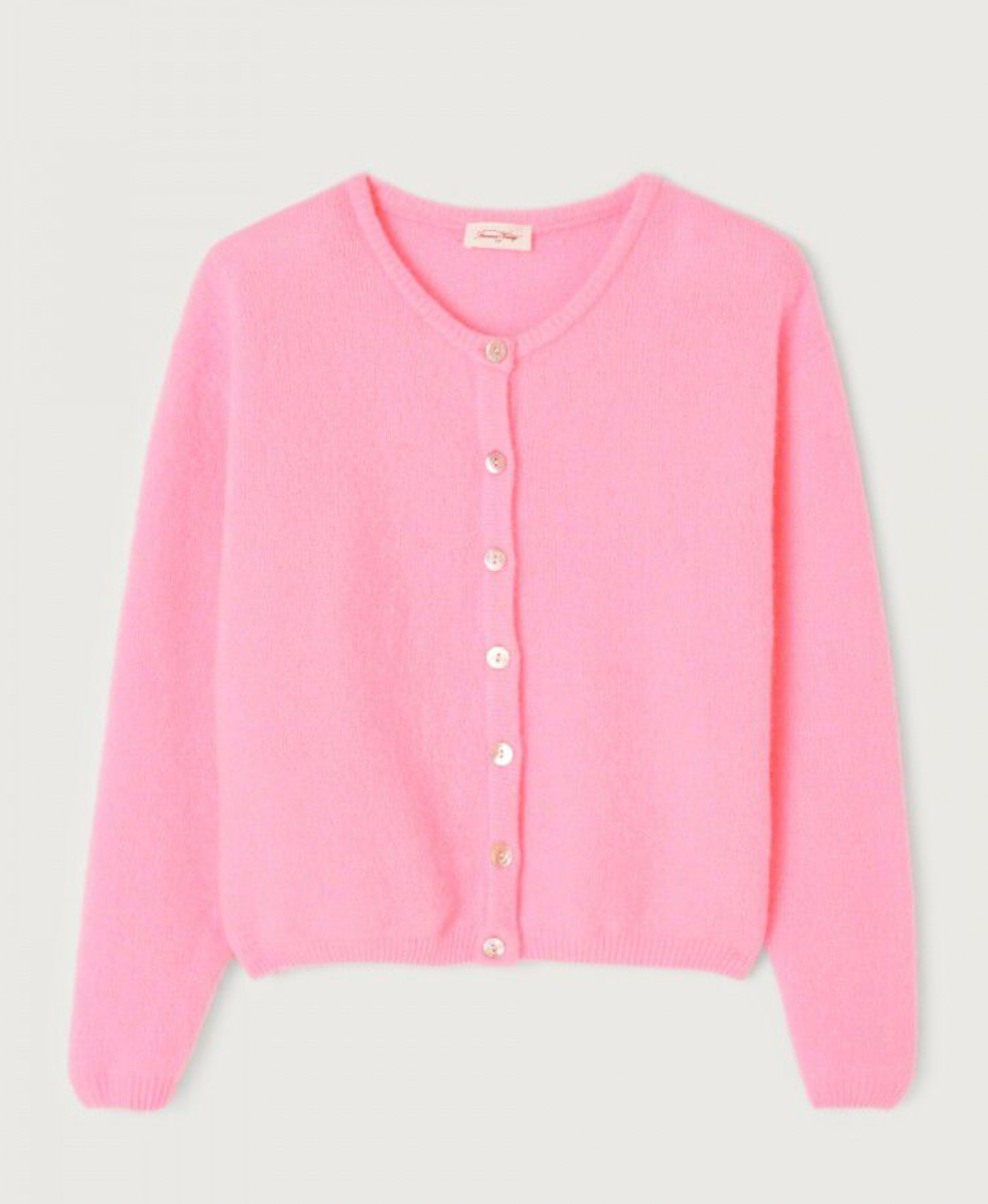 AMERICAN VINTAGE DAMESVEST VITOW PINK MELANGE