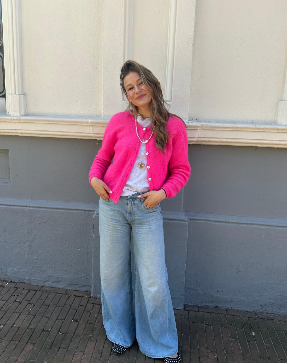 AMERICAN VINTAGE VITOW VEST - NEON ROZE -PINK MELANGE