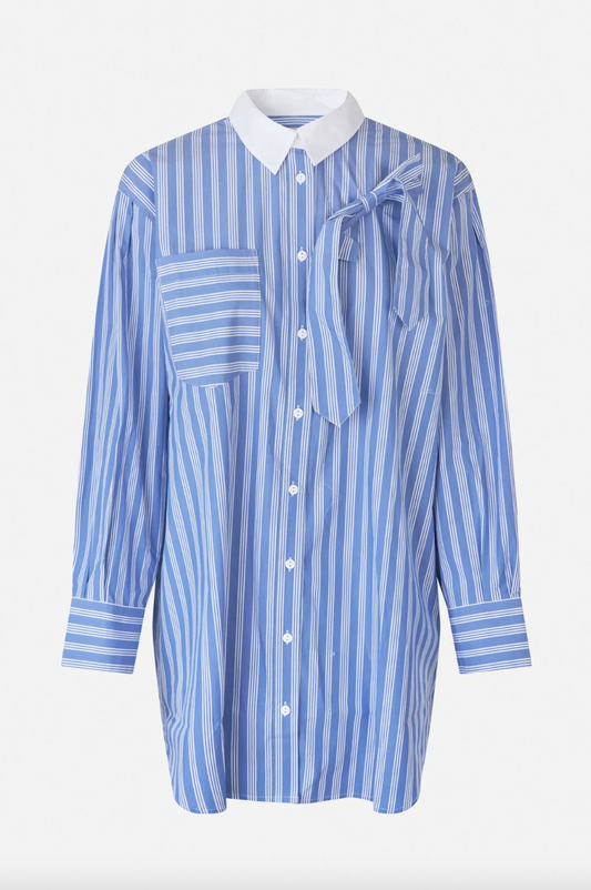 BAUM UND PFERDGARTEN ANCIA DRESS STRIPE WEDGE BLUE