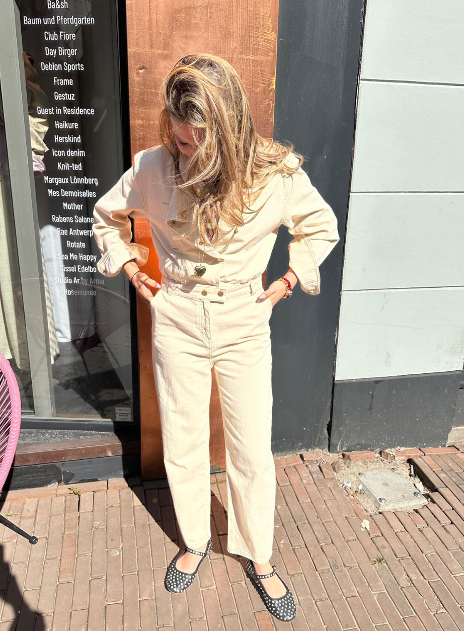 BA&SH JUMPSUIT FITA ECRU