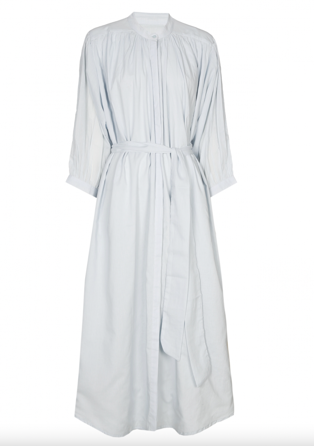 SEA ME HAPPY BALLOON DRESS LONG DOUBLE LAYERED SOFT BLUE