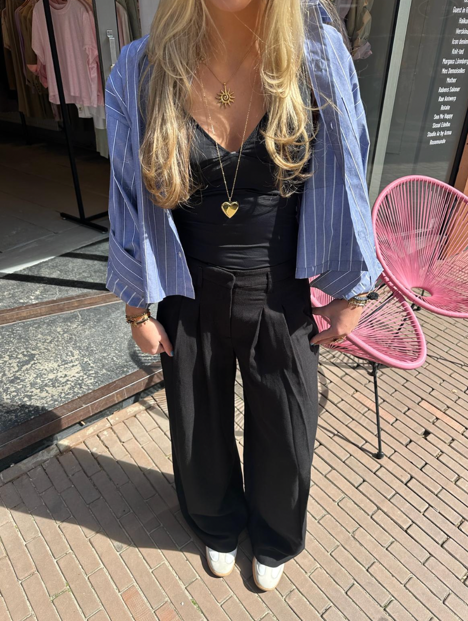 GESTUZ CAMIGZ TOP BLACK