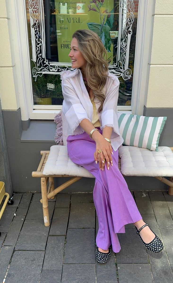 DAY BIRGER ET MIKKELSEN BLOUSE - NASH REFINED FRINGES - LAVENDER FOG