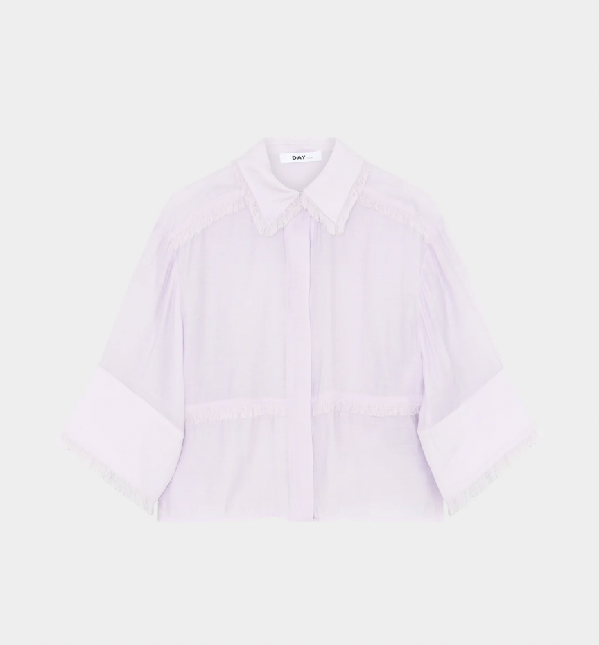 DAY BIRGER ET MIKKELSEN BLOUSE - NASH REFINED FRINGES - LAVENDER FOG