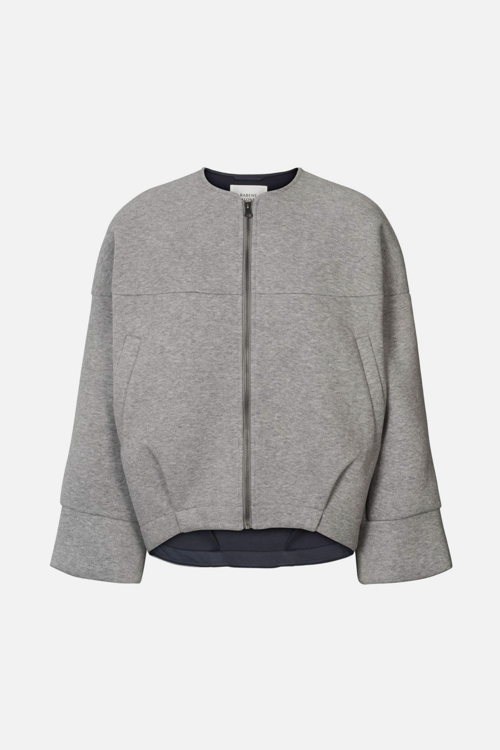 RABENS SALONER VARSITY JACKET GLOD - GREY MELANGE