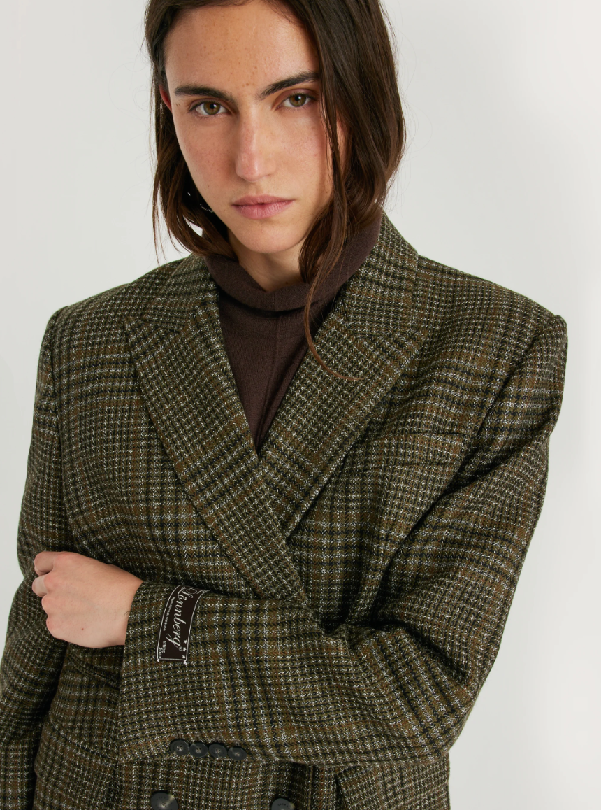 MARGAUX LONNBERG ELVIS JACKET GREEN CHECK