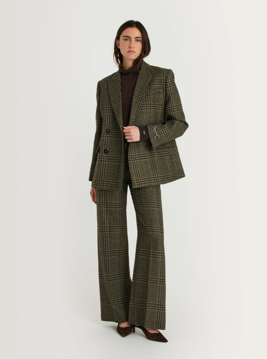 MARGAUX LONNBERG ELVIS JACKET GREEN CHECK