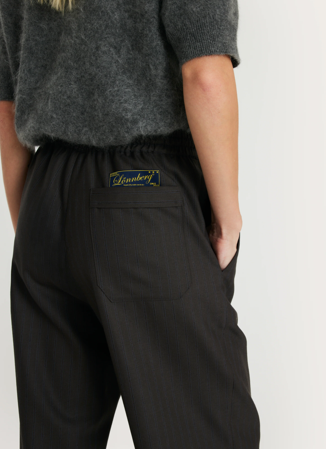 MARGAUX LONNBERG GERRY PANTS BROWN STRIPES
