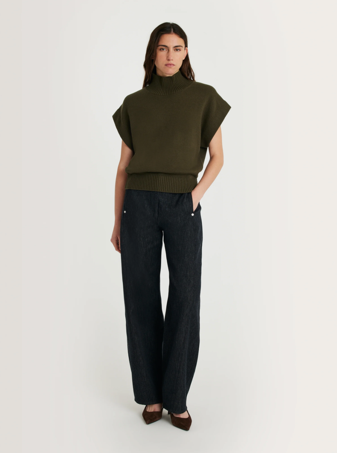 MARGAUX LONNBERG ANNIKA SWEATHER KHAKI