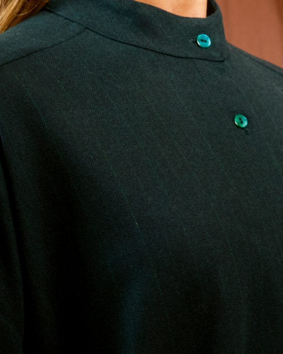 SEA ME HAPPY BOXY SHIRT WOOL STRIPED