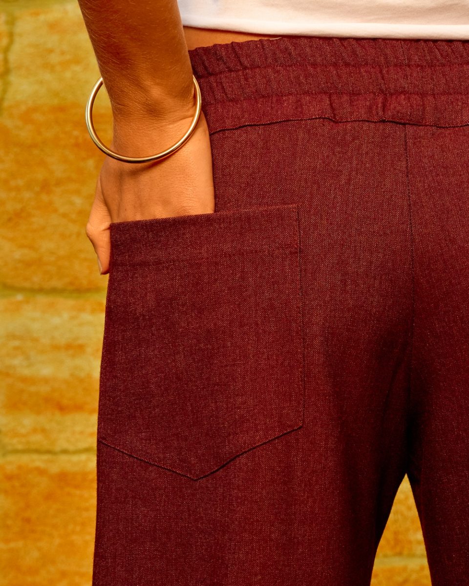 SEA ME HAPPY HONEY PANTS SOFT DENIM CABERNET