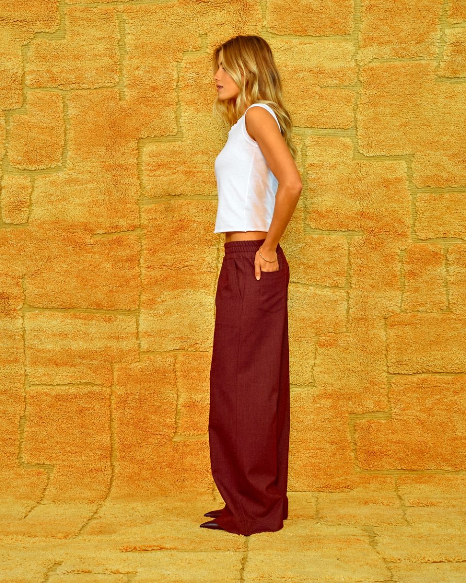 SEA ME HAPPY HONEY PANTS SOFT DENIM CABERNET