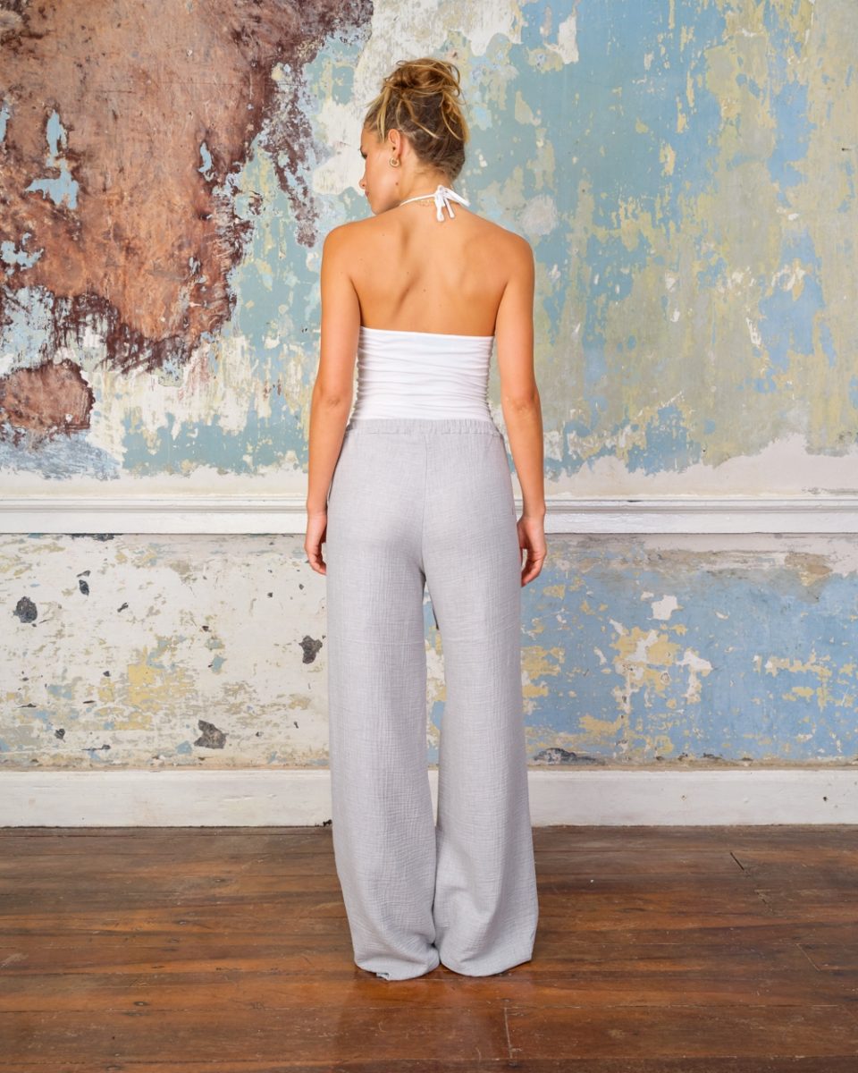 SEA ME HAPPY RILEY PANTS LIGHT COTTON GREY MELANGE