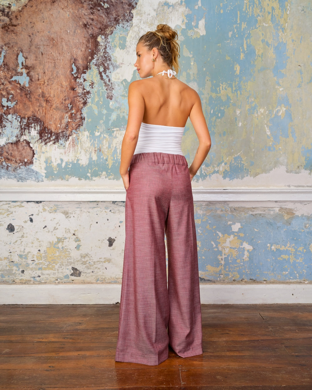 SEA ME HAPPY SUPER WOODY PANTS LIGHT WOVEN - CABERNET