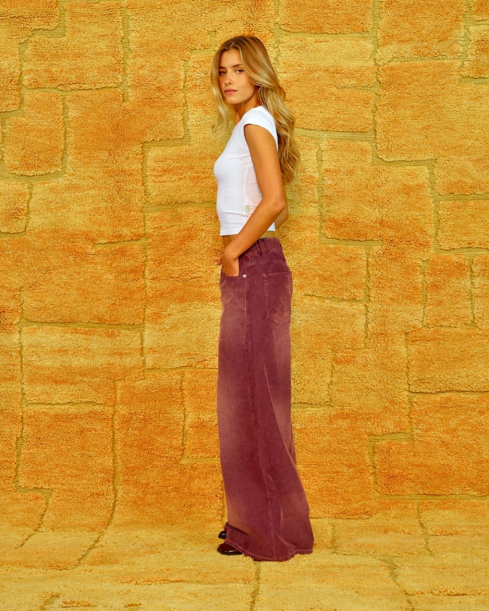 SUPER WOODY WASHED CORDUROY CABERNET