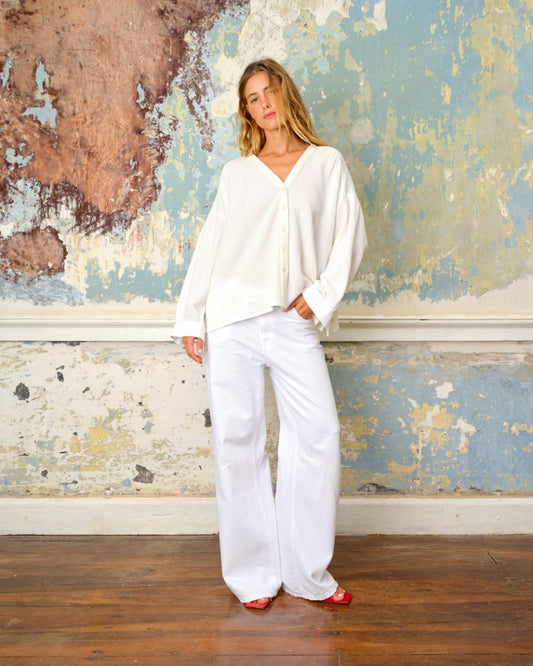 SEA ME HAPPY VANUATU TOP ECRU