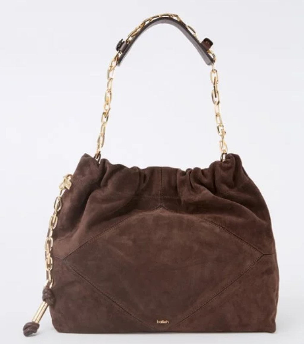 BASH JUNE M SCHOUDERTAS SUEDE - BRUIN